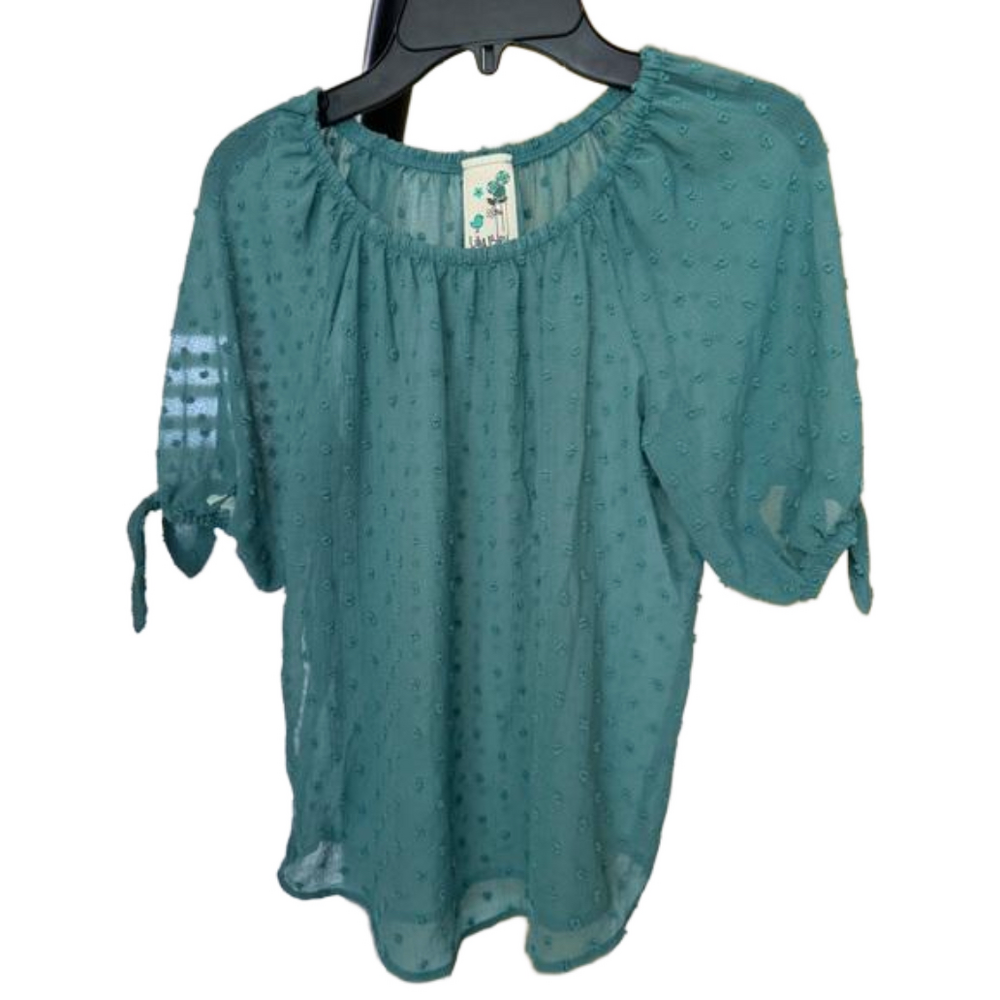 Lily Bleu Aqua Peasant Top